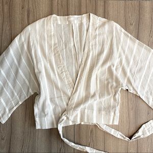 Indah Luke Crop Wrap Top